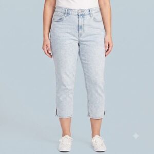 Old Navy High Rise Capri Jeans Light Wash Secret-Smooth Pockets Women's 12 EUC